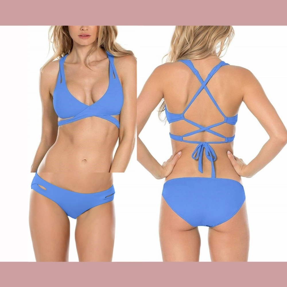 NEW Becca‎ Color Code Wrap Top [ D Cup ] + Keyhole Bikini Bottom [ Small ]